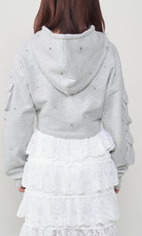モデル：158cm（着用サイズ：FREE　着用カラー：GRY）
