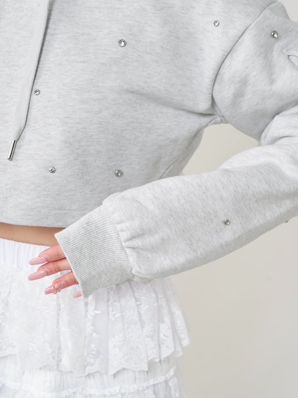 モデル：158cm（着用サイズ：FREE　着用カラー：GRY）