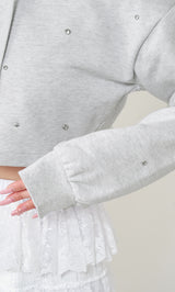 モデル：158cm（着用サイズ：FREE　着用カラー：GRY）