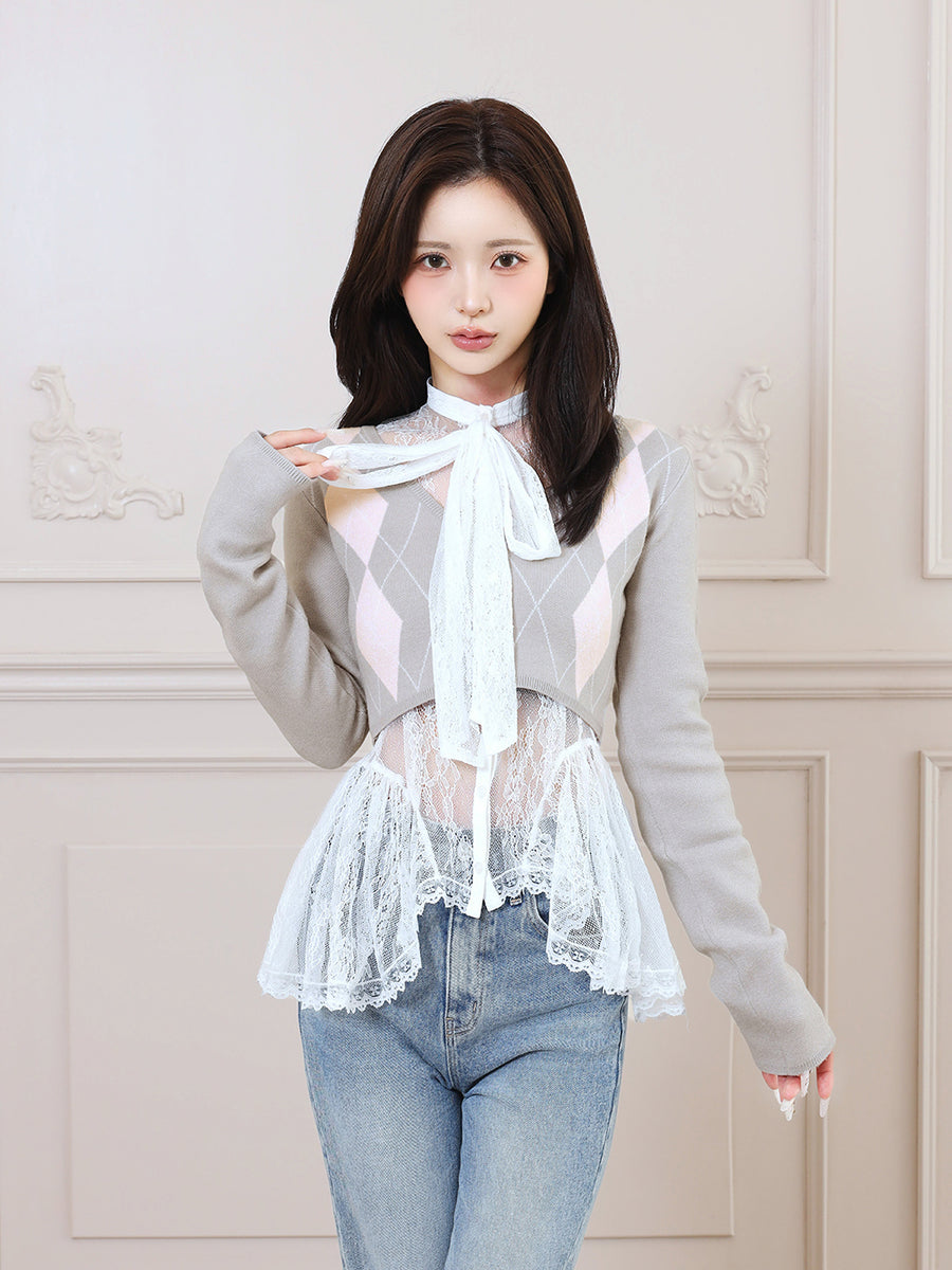 モデル：158cm（着用サイズ：FREE　着用カラー：GRY）
