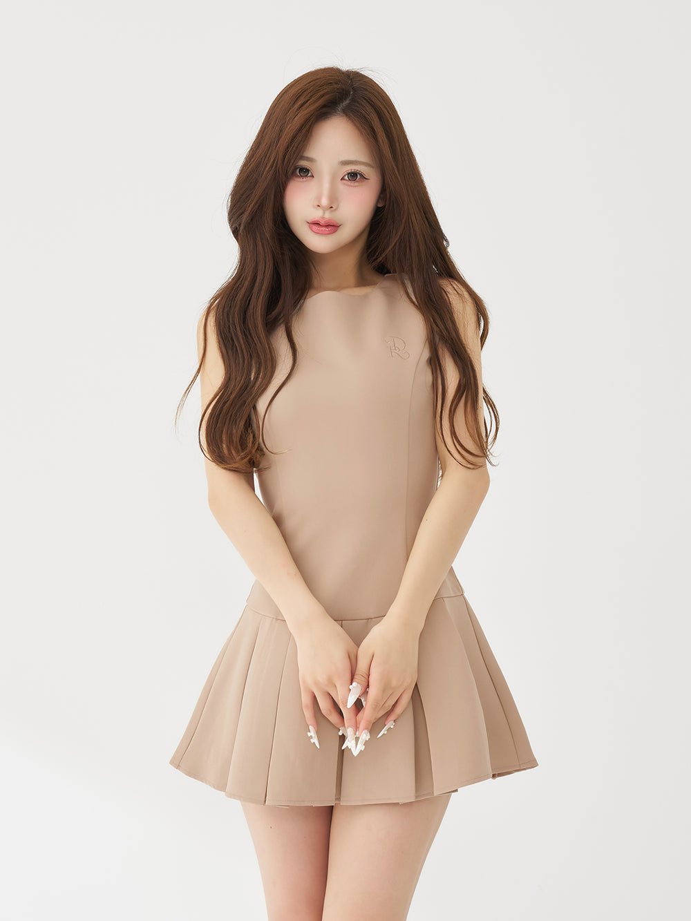 美シルエットプリーツミニワンピース – Darich