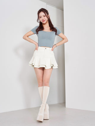 モデル：158cm（着用サイズ：S　着用カラー：WHT）