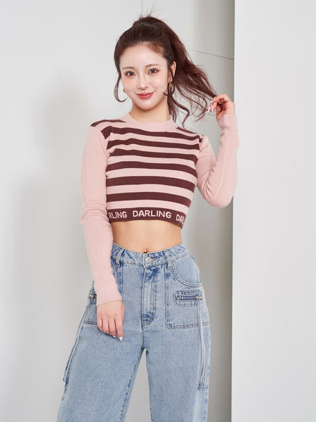 Border Jacquard Knit Top