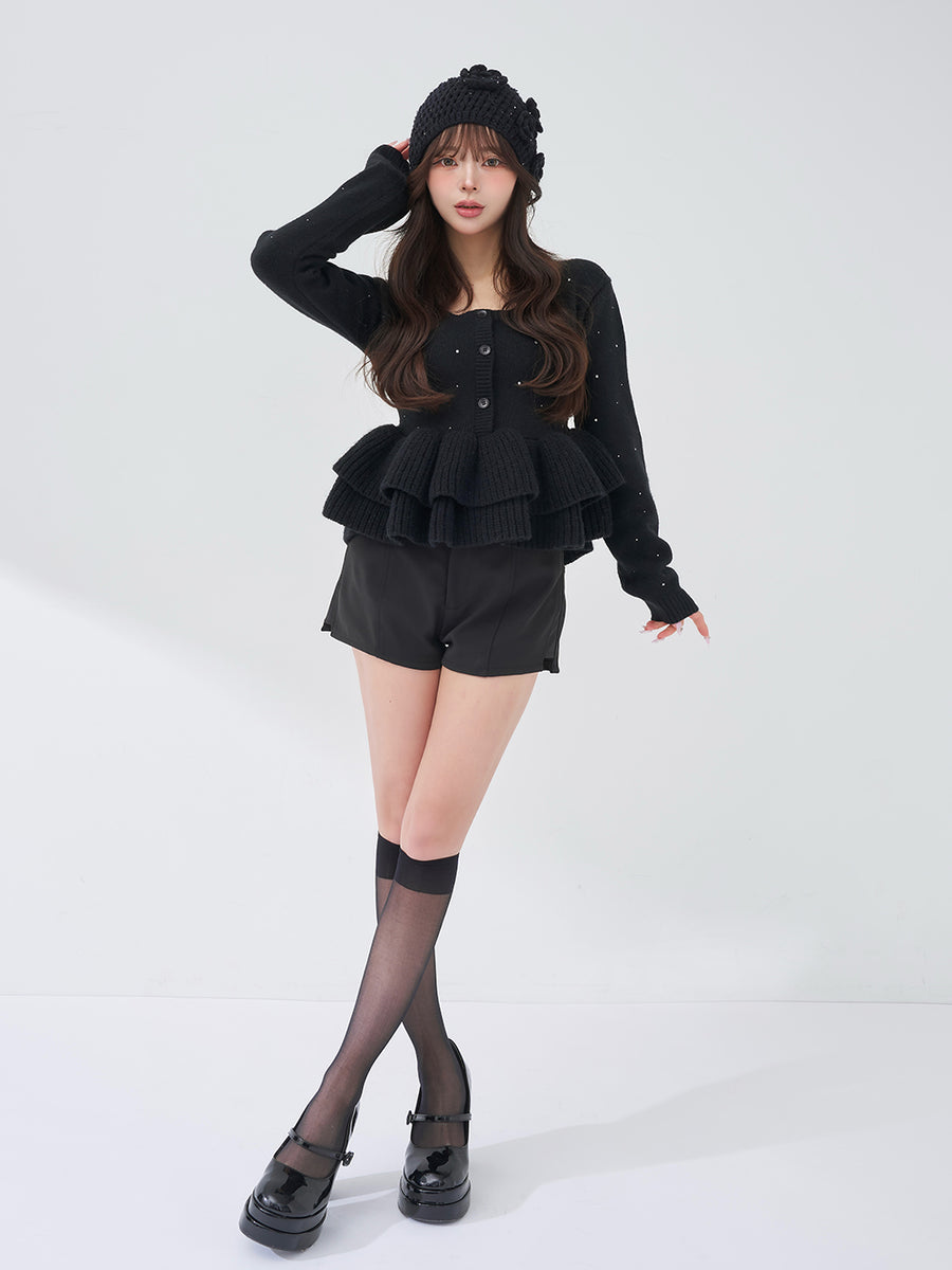 モデル：158cm（着用サイズ：FREE　着用カラー：BLK）