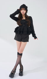 モデル：158cm（着用サイズ：FREE　着用カラー：BLK）