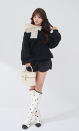 モデル：158cm（着用サイズ：FREE　着用カラー：BLK）