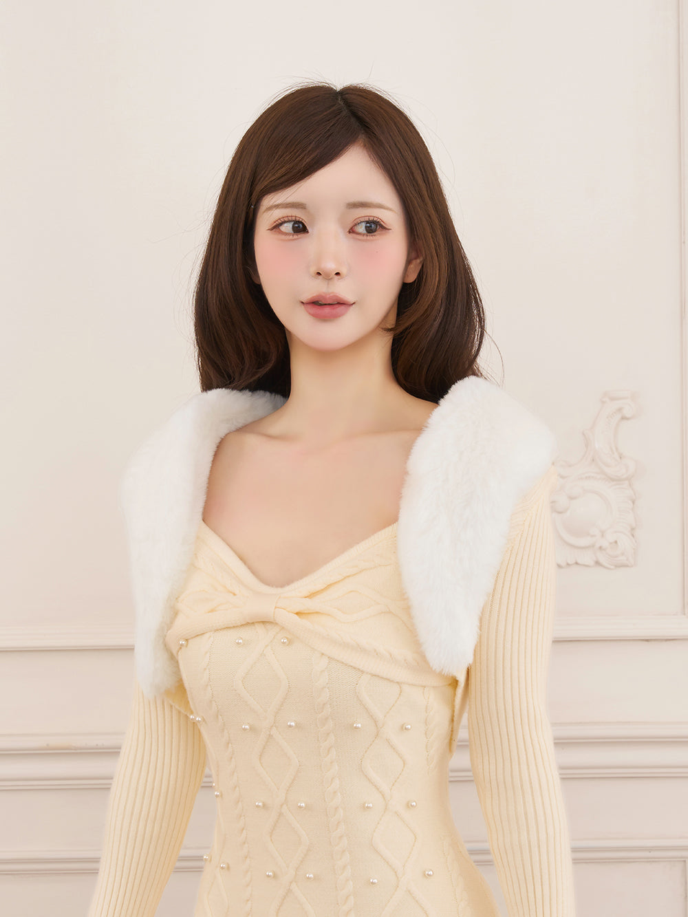 モデル：158cm（着用サイズ：FREE　着用カラー：WHT）