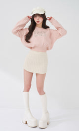 モデル：158cm（着用サイズ：FREE　着用カラー：IVO）