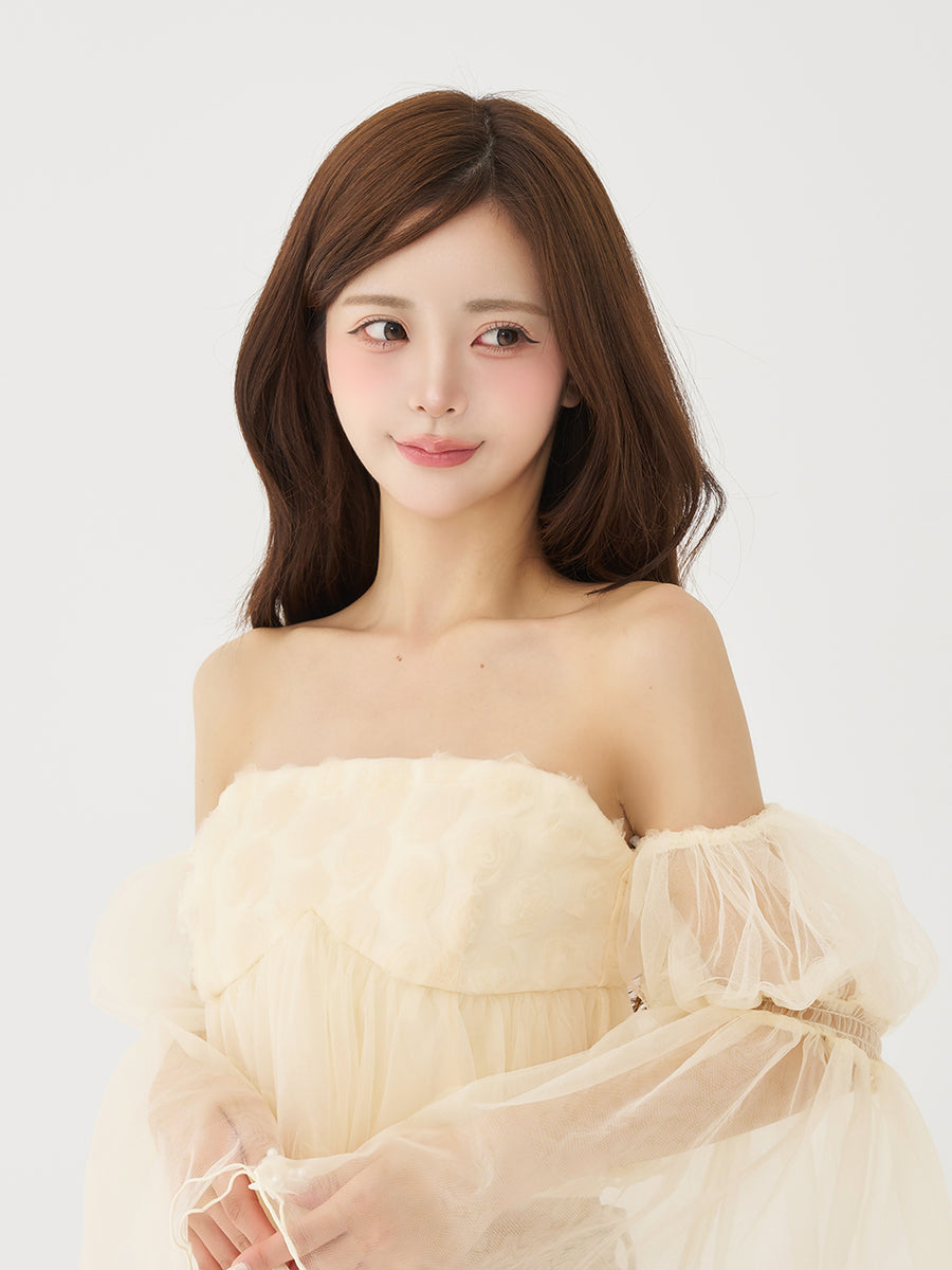 モデル：158cm（着用サイズ：FREE　着用カラー：IVO）