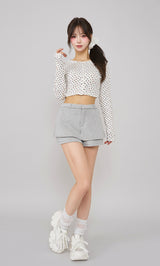モデル：158cm（着用サイズ：FREE　着用カラー：WHT）