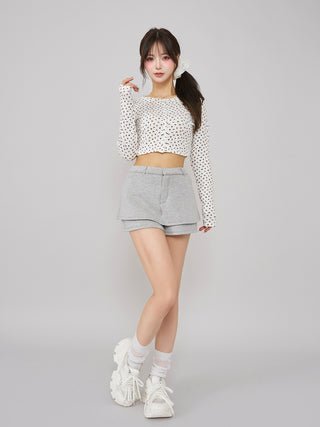 モデル：158cm（着用サイズ：FREE　着用カラー：WHT）