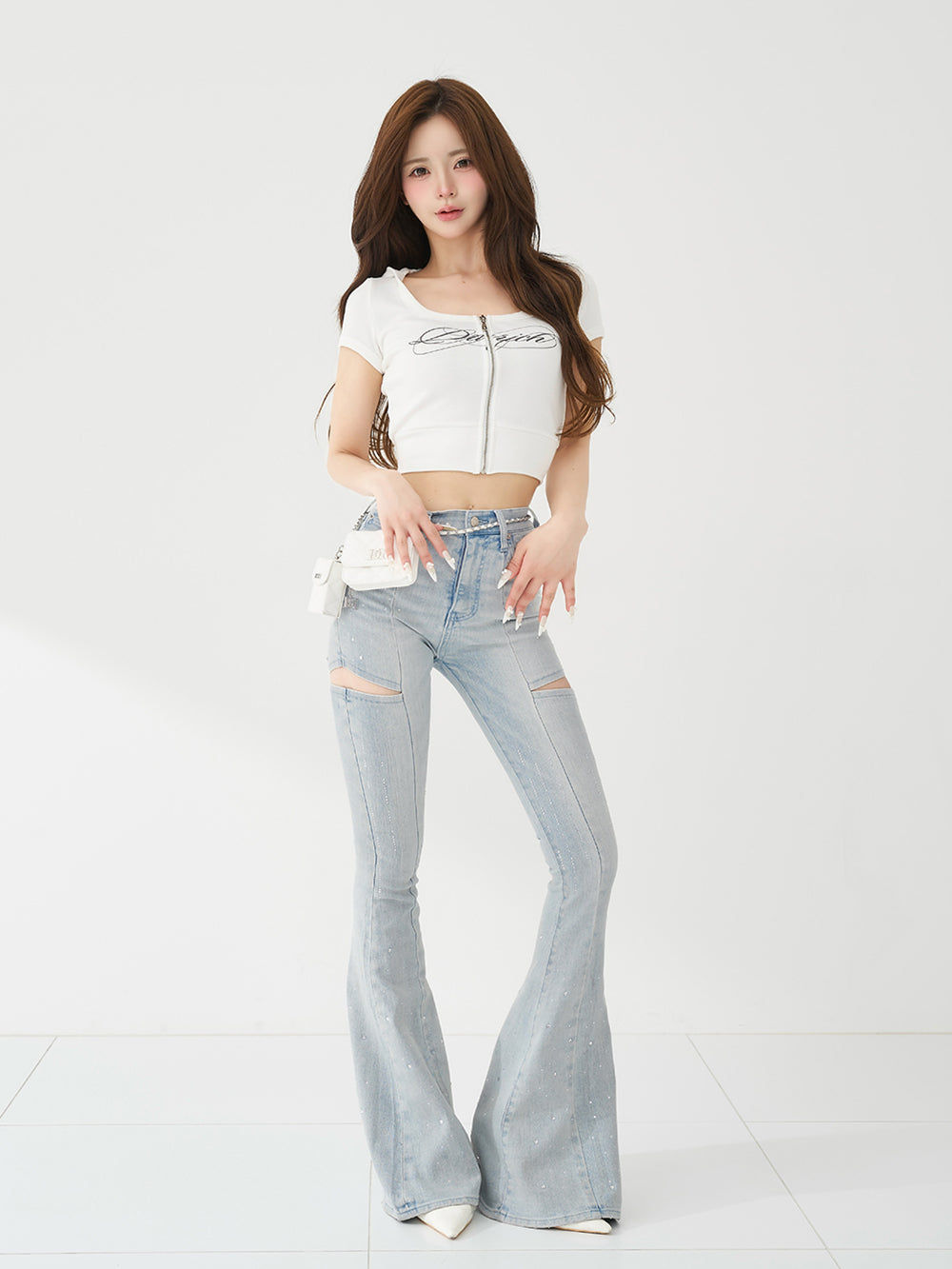 モデル：158cm（着用サイズ：FREE　着用カラー：WHT）
