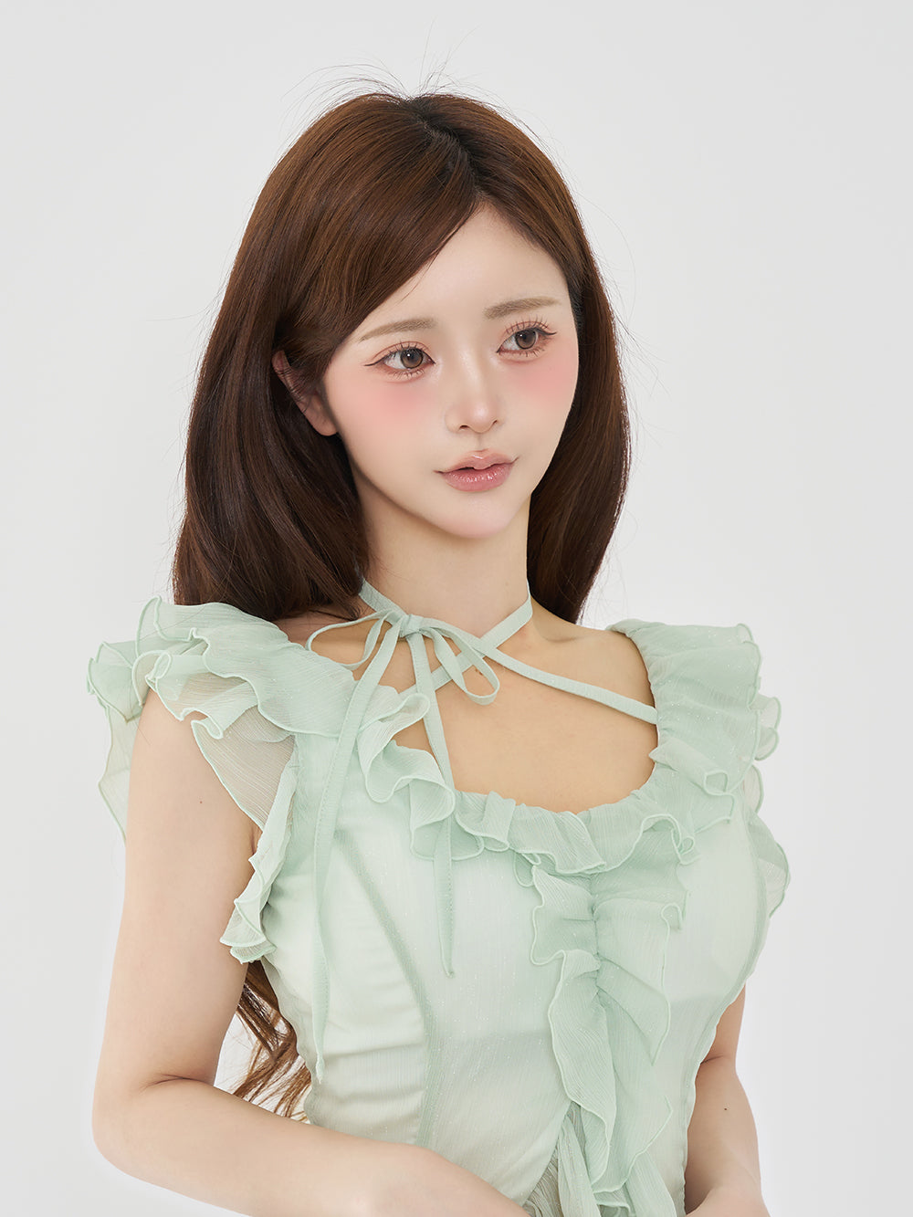 モデル：158cm（着用サイズ：FREE　着用カラー：MNT）