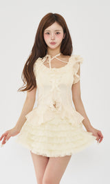 モデル：158cm（着用サイズ：FREE　着用カラー：IVO）
