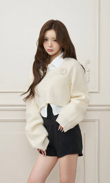 モデル：158cm（着用サイズ：FREE　着用カラー：WHT）