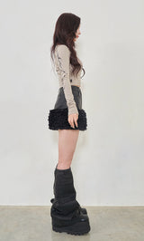 モデル：158cm（着用サイズ：S　着用カラー：BLK）