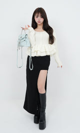 モデル：158cm（着用サイズ：FREE　着用カラー：WHT）