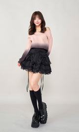 モデル：158cm（着用サイズ：FREE　着用カラー：BLK）