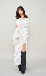 モデル：158cm（着用サイズ：FREE　着用カラー：WHT）