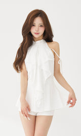 モデル：158cm（着用サイズ：FREE　着用カラー：WHT）