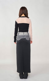 モデル：158cm（着用サイズ：S　着用カラー：BLK）