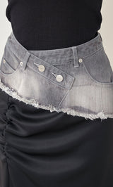 モデル：158cm（着用サイズ：S　着用カラー：BLK）