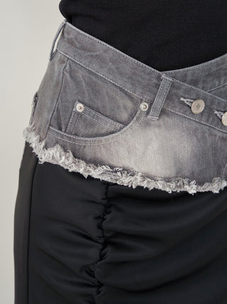 モデル：158cm（着用サイズ：S　着用カラー：BLK）