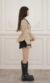 モデル：158cm（着用サイズ：FREE　着用カラー：BEG）
