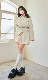 モデル：158cm（着用サイズ：FREE　着用カラー：IVO）