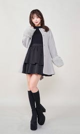 モデル：158cm（着用サイズ：FREE　着用カラー：BLK）