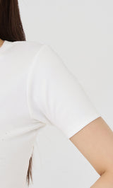 モデル：158cm（着用サイズ：FREE　着用カラー：WHT）