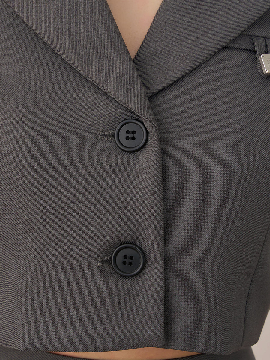 モデル：158cm（着用サイズ：S　着用カラー：GRY）