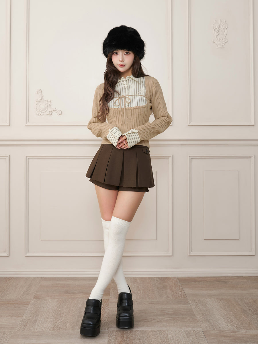 モデル：158cm（着用サイズ：S　着用カラー：BRN）