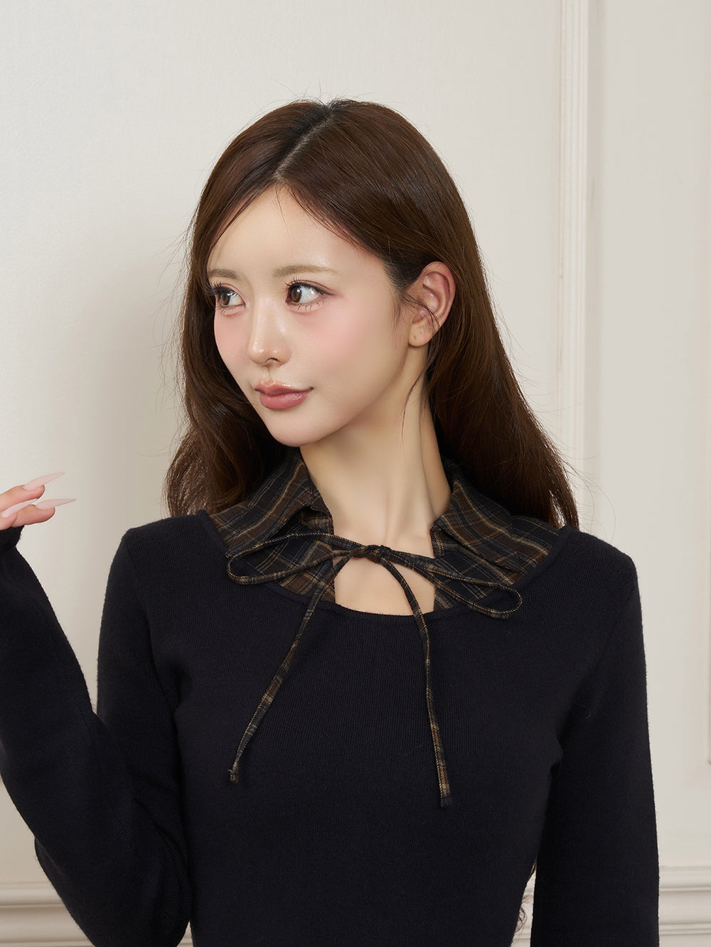 モデル：158cm（着用サイズ：FREE　着用カラー：NVY）