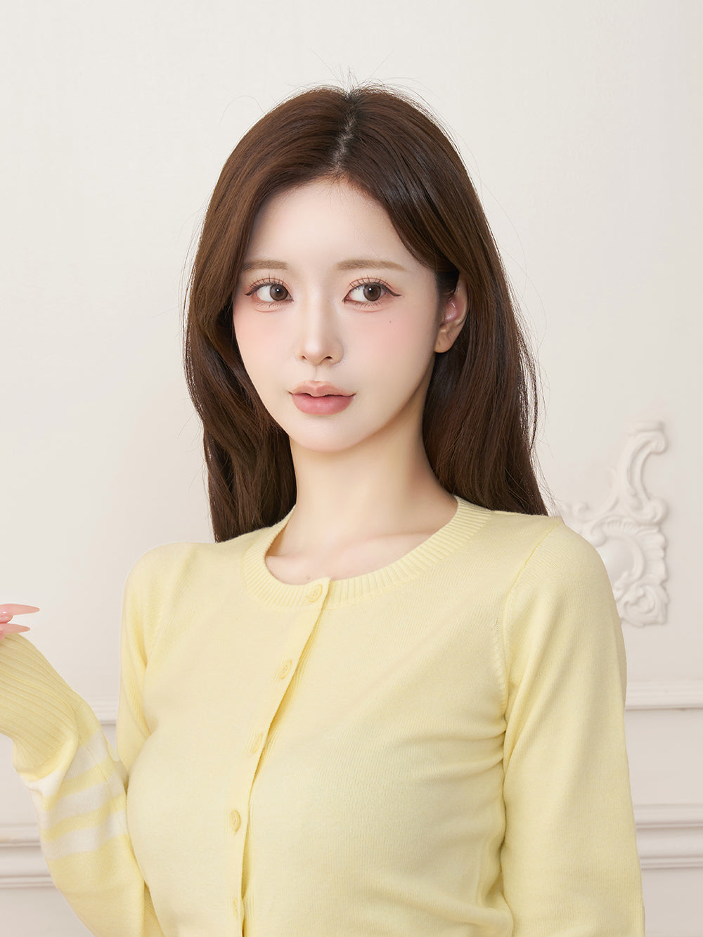 モデル：158cm（着用サイズ：FREE　着用カラー：YEL）