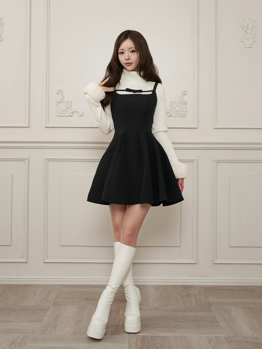 モデル：158cm（着用サイズ：FREE　着用カラー：BLK）