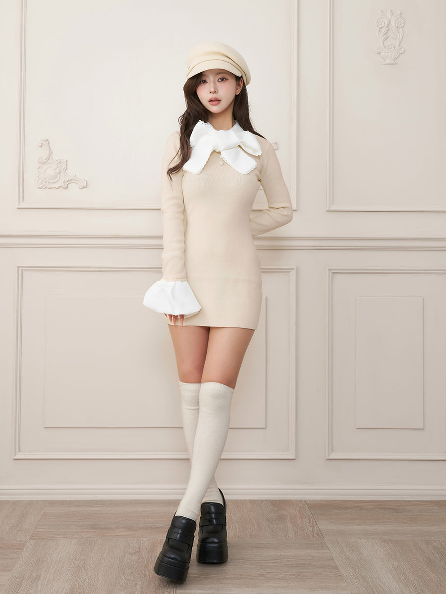 モデル：158cm（着用サイズ：FREE　着用カラー：IVO）