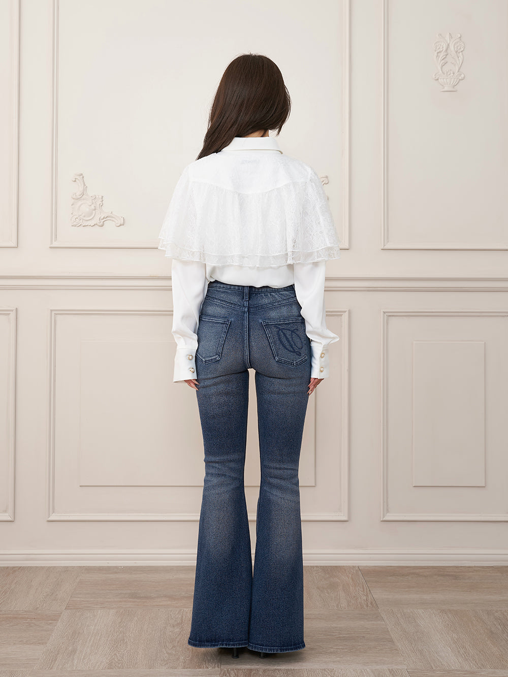 モデル：158cm（着用サイズ：FREE　着用カラー：WHT）