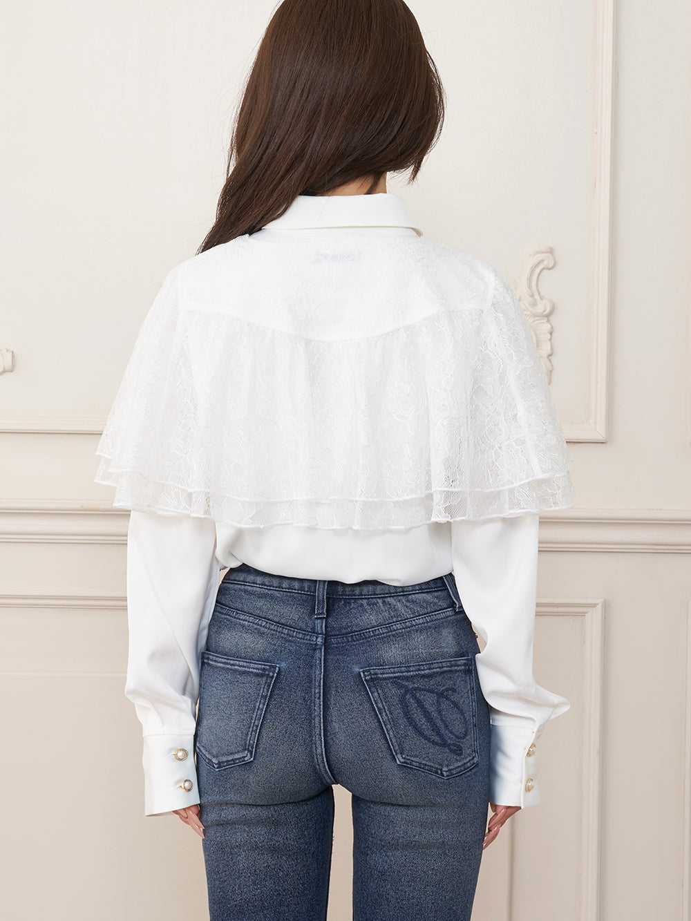 モデル：158cm（着用サイズ：FREE　着用カラー：WHT）