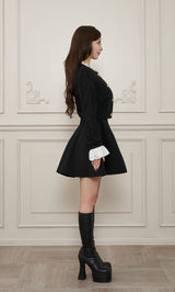 モデル：158cm（着用サイズ：FREE　着用カラー：BLK）