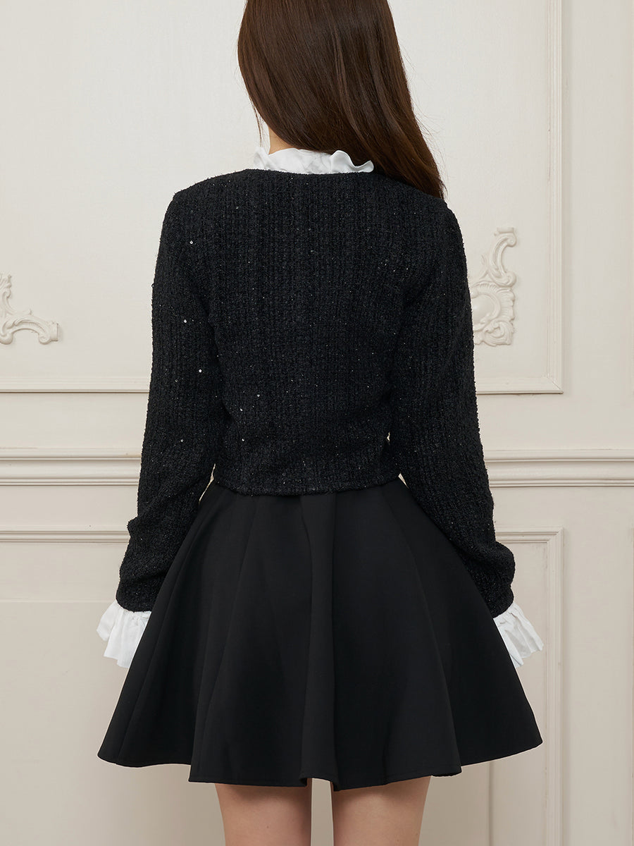 モデル：158cm（着用サイズ：FREE　着用カラー：BLK）