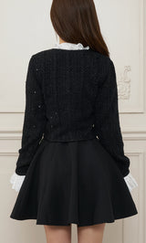 モデル：158cm（着用サイズ：FREE　着用カラー：BLK）
