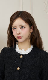 モデル：158cm（着用サイズ：FREE　着用カラー：BLK）