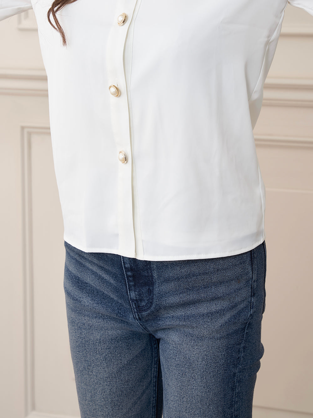 モデル：158cm（着用サイズ：FREE　着用カラー：WHT）