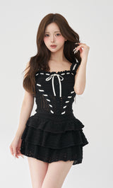 モデル：158cm（着用サイズ：FREE　着用カラー：BLK）