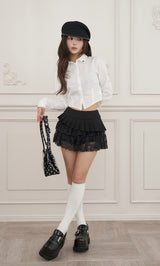 モデル：158cm（着用サイズ：S　着用カラー：BLK）