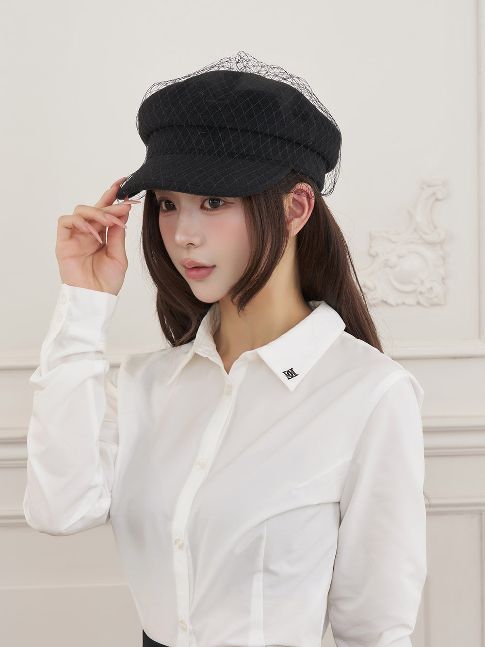 モデル：158cm（着用サイズ：FREE　着用カラー：WHT）