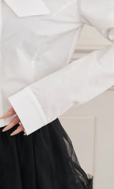 モデル：158cm（着用サイズ：FREE　着用カラー：WHT）