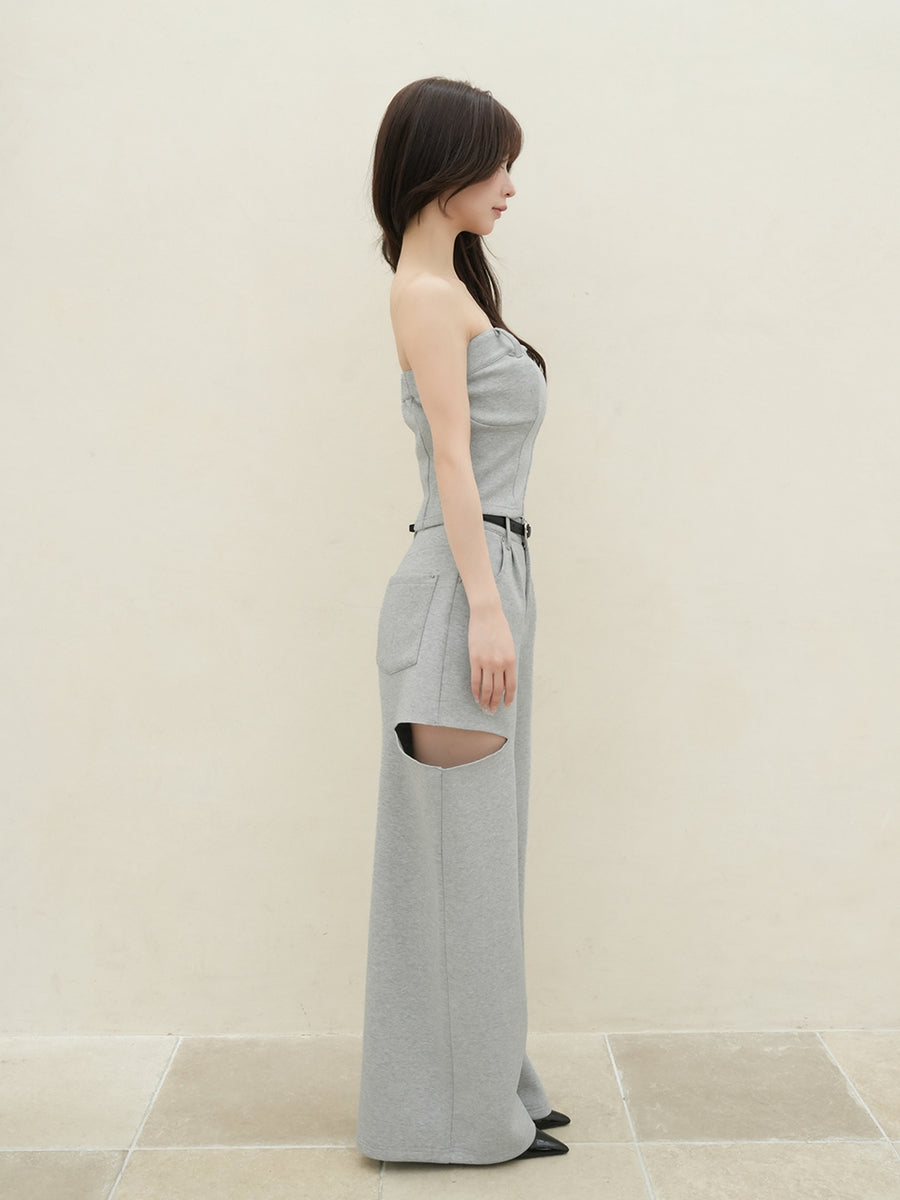モデル：158cm（着用サイズ：FREE　着用カラー：GRY）