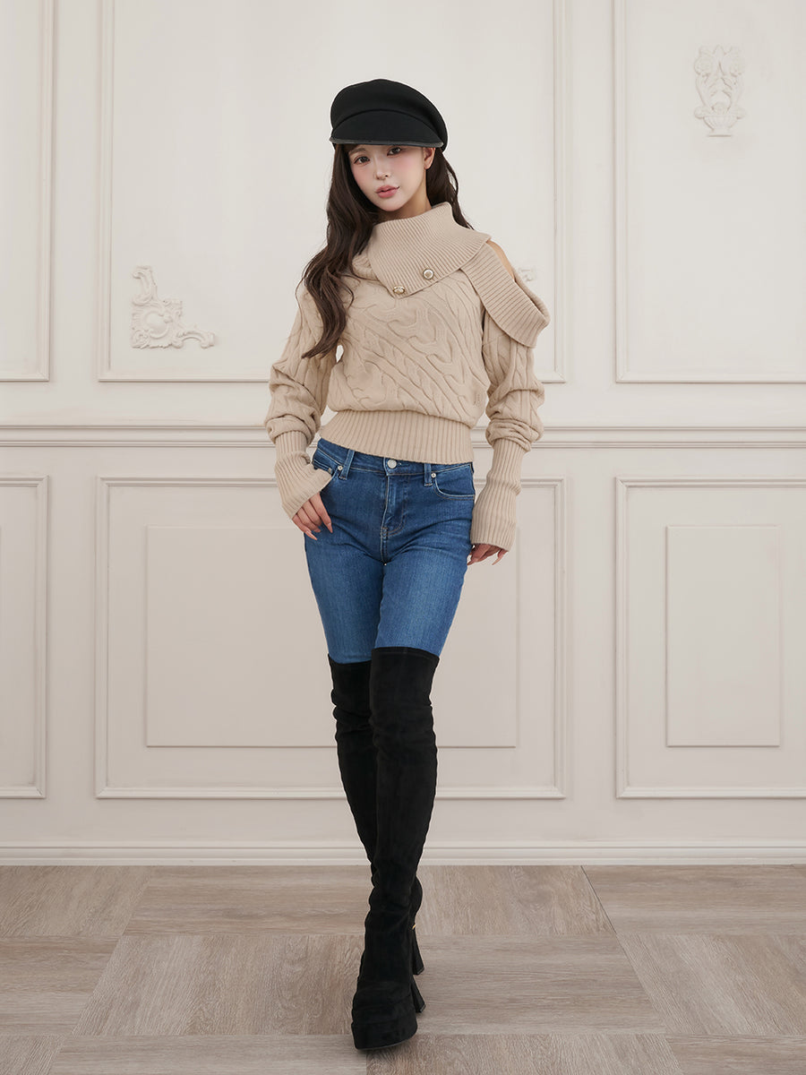 モデル：158cm（着用サイズ：FREE　着用カラー：BEG）